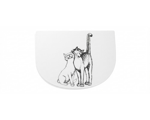 Коврик под миску Трикси Trixie Pussy Cat, белый, 40×30 см