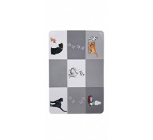 Коврик под миску Трикси Trixie Patchwork, серый, 44×28 см