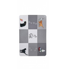 Коврик под миску Трикси Trixie Patchwork, серый, 44×28 см