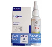 Изотик Easotic капли для лечения отитов у собак 10 мл Virbac+Отик СкинМед Otic лосьон для чистки ушей 130 мл SkinMed