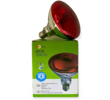 Лампа  ИК для обогрева животных 100 W 240 V  LuxLight PAR38 твердое стекло красная Китай
