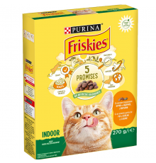 Корм д/кот Фрискис INDOOR курица индейка овощи 270 г