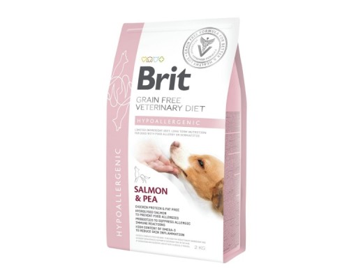 Корм д/кот Брит Вет Диетс Гипоалергеник лосоь гороз гречка Brit VetDiets  2кг 170939/8042