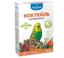 Корм для хвилястих папуг Коктейль Суперменю 500 г Природа