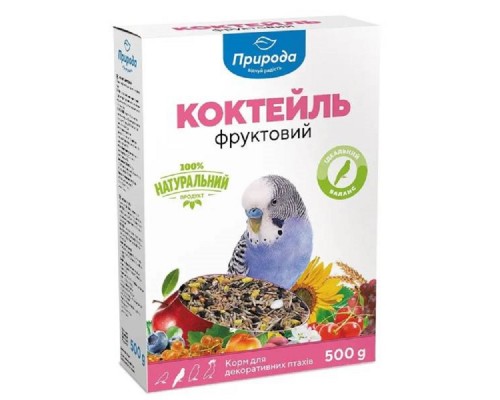 Корм для папуг Коктейль Фруктовий 500 г Природа