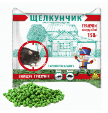 Гранулы Щелкунчик зеленый от крыс и мышей с ароматом арахиса 150 г Агро Протекшн
