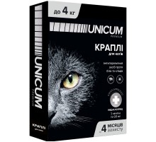 Капли на холку для кошек до 4 кг Unicum Рremium от блох и клещей №3 Unicum