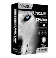 Капли на холку Unicum Premium от блох и клещей для собак 10-30 кг №3 Unicum