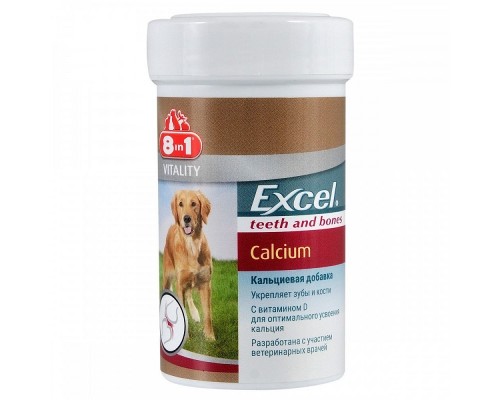 Таблетки для собак Exel Calcium добавка с кальцием фосфором и витамином D №470 8in1 Pet Products