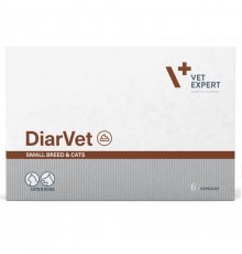 Таблетки для котов и собак мелких пород DiarVet против диареи №6 Vetexpert