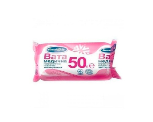 Вата 50 г ролик нестерильна