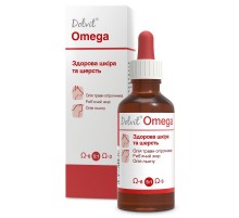 Капли для собак и кошек Dolvit Omega витамины для здоровья кожи и шерсти 50 мл Dolfos