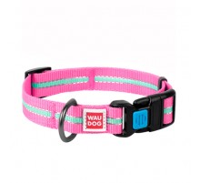 Ошейник WAUDOG Nylon светонакопительный розовый 25 мм х 35-58 см COLLAR 45657