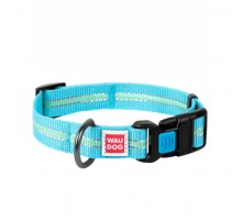 Нашийник WAUDOG Nylon Світлонакопичувальні блакитний 25 мм х 35-58 см COLLAR 45652