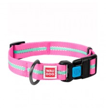Ошейник WAUDOG Nylon светонакопительный розовый 25 мм х 31-49 см COLLAR 45647