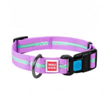 Ошейник WAUDOG Nylon светонакопительный фиолетовый 20 мм х 24-40 см COLLAR 45639