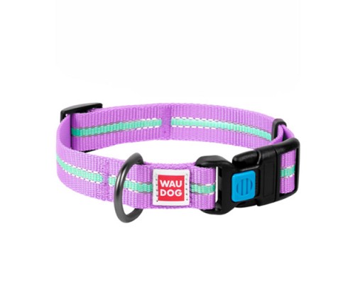 Ошейник WAUDOG Nylon светонакопительный фиолетовый 20 мм х 24-40 см COLLAR 45639