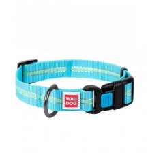 Ошейник WAUDOG Nylon светонакопительный голубой 20 мм х 24-40 см COLLAR 45632