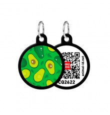 Адреснік WAUDOG Smart ID з QR-паспортом Авокадо круг діаметр 25 мм чорний 0625-0048-01