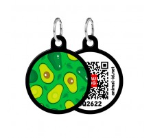 Адреснік WAUDOG Smart ID з QR-паспортом Авокадо коло діаметр 30 мм чорний 0630-0048-01