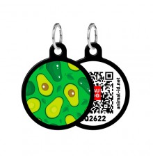 Адреснік WAUDOG Smart ID з QR-паспортом Авокадо коло діаметр 30 мм чорний 0630-0048-01