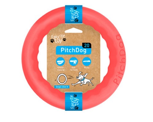 Іграшка для собак Кільце для апортировки PitchDog 20 діаметр 20 см рожевий 62377