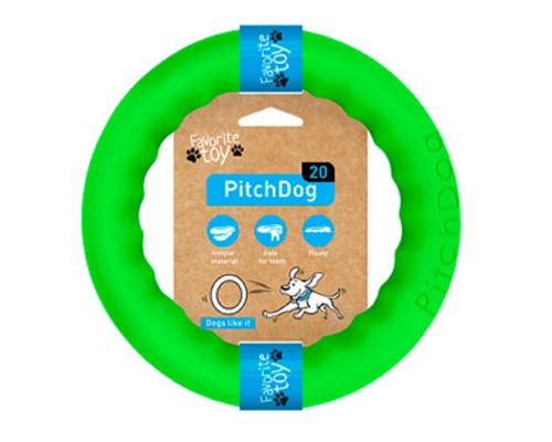 Игрушка для собак Кольцо для апортировки 20 см салатовое PitchDog