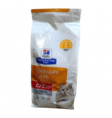 Сухий корм для котів Хилс Hill's Prescription Diet Urinary Care c/d Multicare Stress при захворюваннях сечовивідних шляхів та протидія стресу з куркою 3 кг