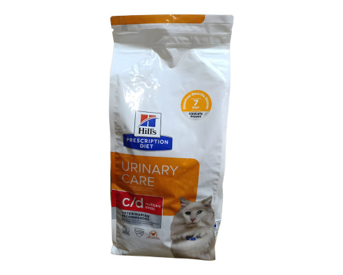 Сухой корм для котов Хилс Hill's Prescription Diet Urinary Care c/d Multicare Stress при заболеваниях мочевыводящих путей и профилактика стресса с курицей 3 кг