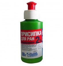 Порошок Присыпка с йодоформом 2%  для ран у животных 50 г O.L.KAR