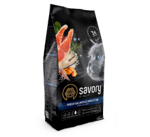 Сухий корм для дорослих котів Gourmand Fresh Salmon & White Fish зі свіжим лососем і білою рибою 2 кг Savory