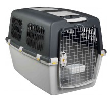 Переноска для собак весом до 38 кг Transport Box Gulliver №6 пластиковая серая 64х64х92 см Trixie