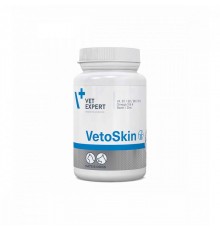 VetExpert VetoSkin Харчова добавка для здоров'я шкіри та вовни кішок та собак 90 капсул