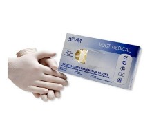 Рукавички латекс оглядові нестерильні припудрені розмір М  50 пар Vogt Medical  