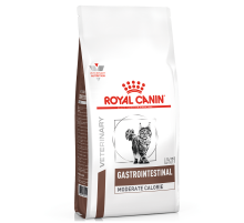 Сухой корм для котов Gastrointestinal Moderate Calorie Feline при панкреатите и пищевых  расстройствах 400 г Royal Canin
