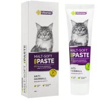 Мальт-паста для кошек Malt-soft для выведения шерсти из желудка 100 г Vitomax