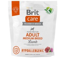 Сухой корм для собак от 10 до 25 кг Dog Hypoallergenic Adult Medium Breed с ягненком 1 кг Brit Care