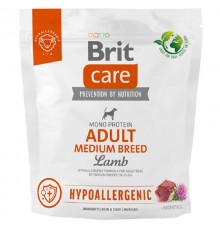 Сухой корм для собак от 10 до 25 кг Dog Hypoallergenic Adult Medium Breed с ягненком 1 кг Brit Care