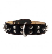 Ошейник CoLLar двойной с шипами  черный 45 мм 56-68 см 03641
