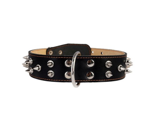 Нашийник CoLLar подвійний з шипами чорний 45 мм 56-68 см 03641