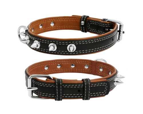 Нашийник CoLLar SOFT з шипами коричневий 35 мм 57-71 см 7224