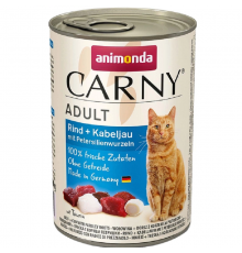 Корм для котов Carny с говядиной треской и корнем петрушки 400 г Animonda