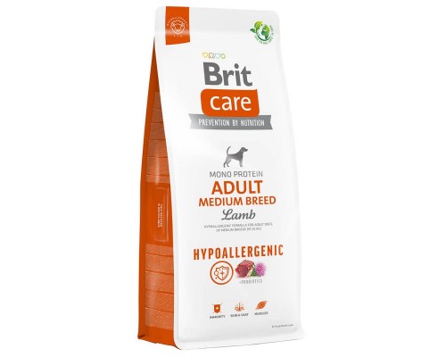 Brit Care Dog Hypoallergenic Adult Medium Breed - Сухой монопротеиновый гипоаллергенный корм с ягнёнком для собак средних пород 12