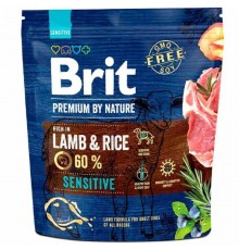 Сухой корм для собак с чувствительным пищеварением Dog Sensitive Lamb and Rice с мясом ягненка и рисом 1 кг Brit Premium