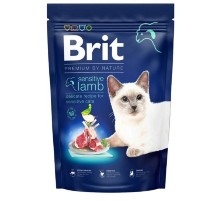 Сухий корм для кішок з чутливим травленням Brit Premium by Nature Cat Sensitive з ягнятком 300 г
