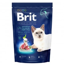 Сухий корм для кішок з чутливим травленням Brit Premium by Nature Cat Sensitive з ягнятком 300 г