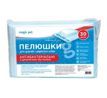 Пеленки для собак и щенков антибактериальные с древесным углем  45x60 см 30 шт Magic Pet