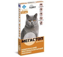 МегаСтоп ProVet краплі для котів до 4 кг №4*0,5 мл Природа