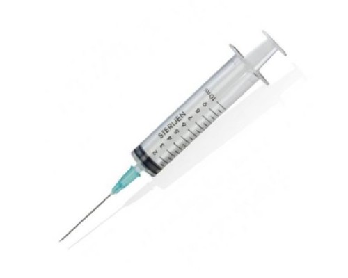 Шприц одноразовый 10 мл 3-х компонентный игла 21G*1 1/2  0,8* 38 мм Medicare