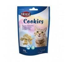 Лакомсвво для котов печенье для кота TRIXIE Cookies с лососем и кошачьей мятой 50г Тикси TX-42743